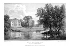 Richmond the Thames from Twickenham bank,river view,prints Views on the Thames W B Cooke